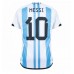 Billige Argentina Lionel Messi #10 Hjemmebane Fodboldtrøjer VM 2022 Kortærmet